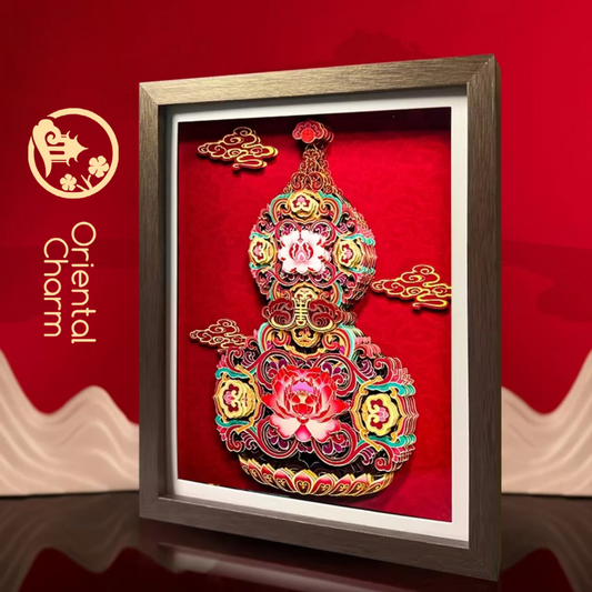 Flower-Wishes for Happiness: A Chinese Art Piece to Celebrate Joy and Prosperity